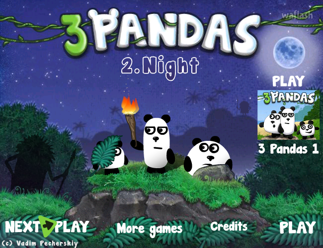 3 판다스 2 나이트 (3 Pandas 2 Night) 게임 화면 1