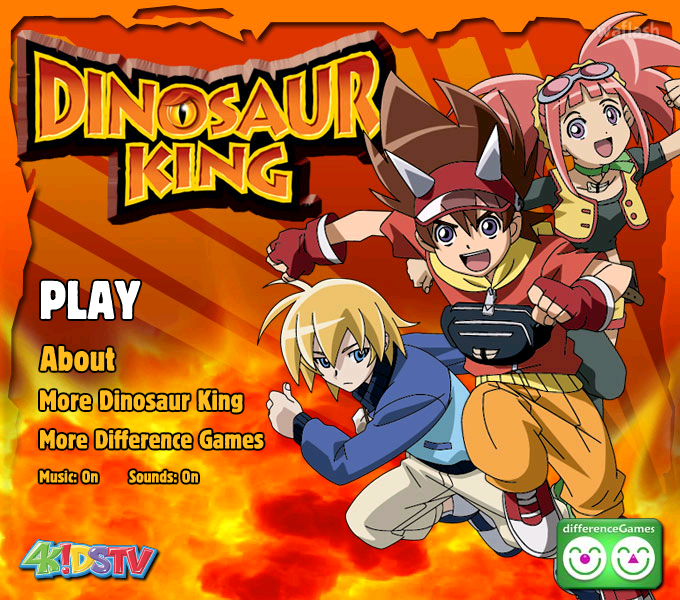 틀린그림찾기 - 고대왕자 공룡킹 (Dinosaur King) 게임 화면 1