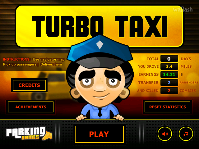 터보 택시 (Turbo Taxi) 게임 화면 1