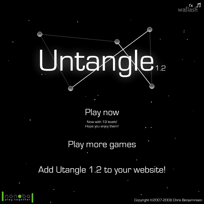 Untangle 게임 화면 1