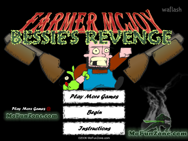 파머 맥조이 베시의 복수 (Farmer McJoy Bessie's Revenge) 게임 화면 1