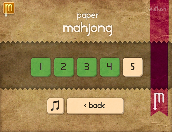 Paper Mahjong 게임 화면 1
