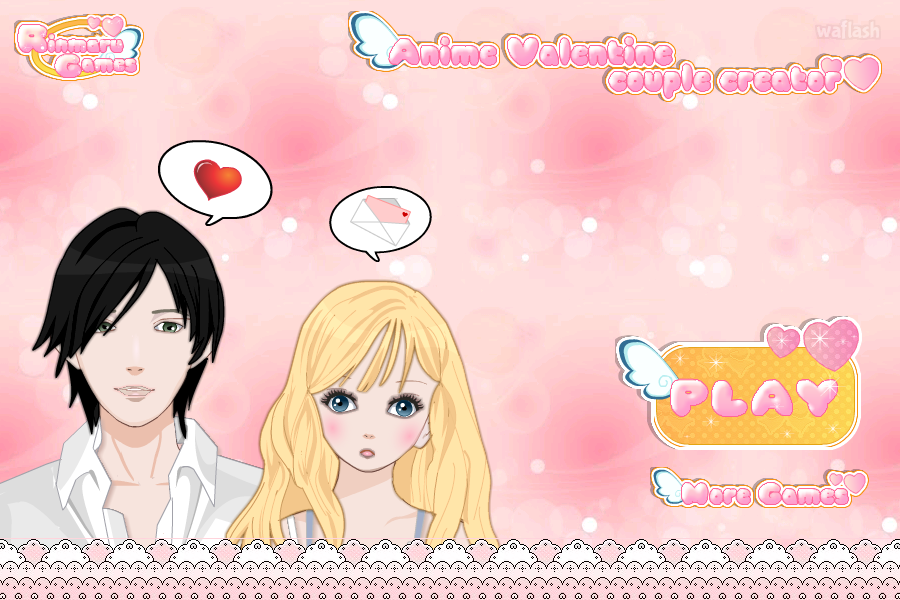 아니메 발렌타인 커플 크리에이터 (Anime Valentine Couple Creator) 게임 화면 1