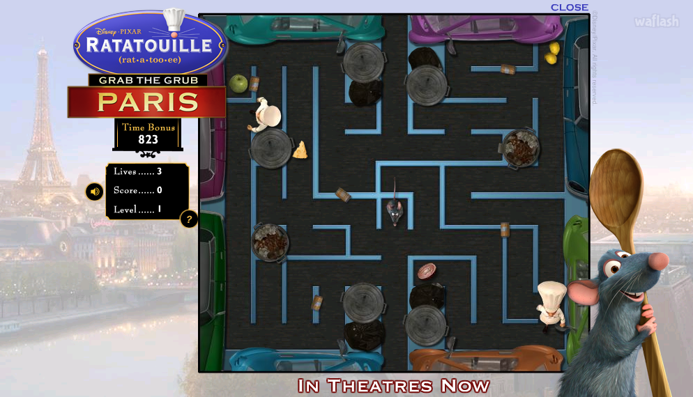 라따뚜이 Ratatouille: Grab the Grub 게임 화면 2