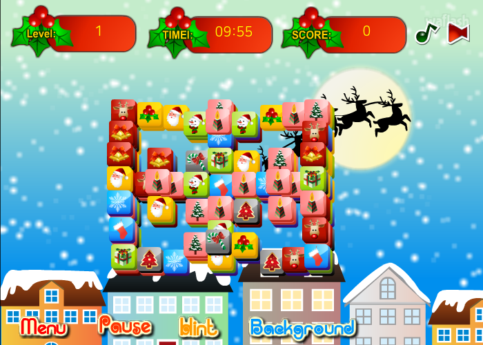 크리스마스 마작 (Christmas Mahjong) 게임 화면 2