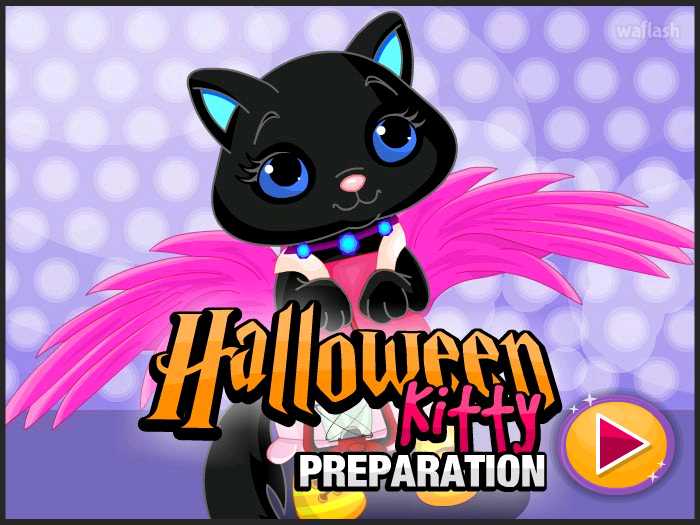 할로윈 키티 프리퍼레이션 (Halloween Kitty Preparation) 게임 화면 1