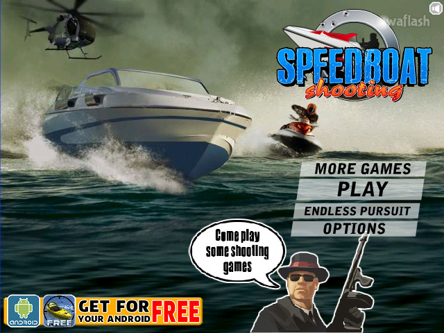 스피드보드 슈팅 (Speedboat Shooting) 게임 화면 1