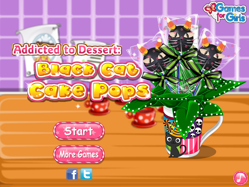 Addicted to Dessert: Black Cat Cake Pops 게임 화면 1