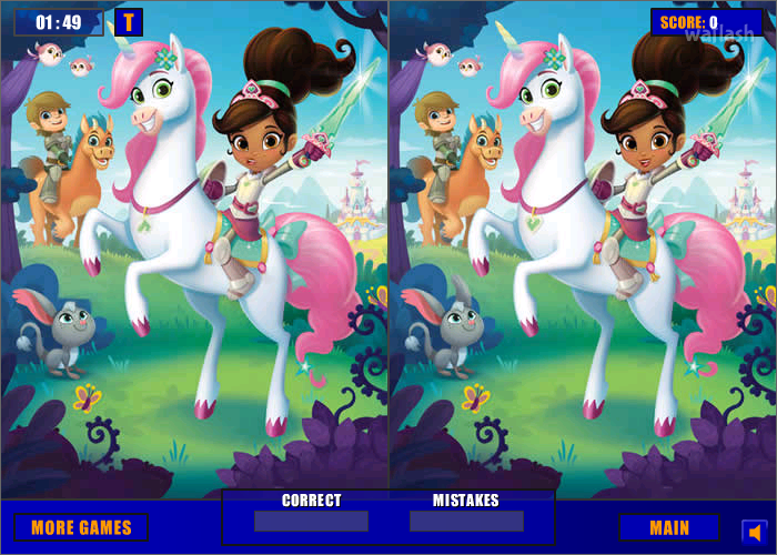 Nella the Princess Knight Differences 게임 화면 2