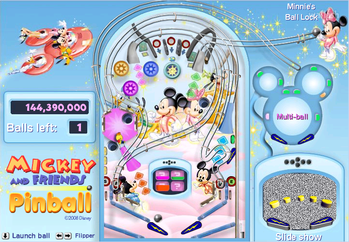 미키마우스 핀볼게임 (Mickey and Friends Pinball) 게임 화면 2