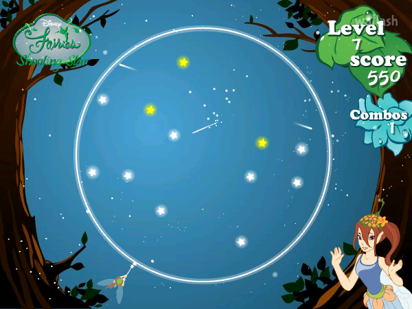 요정들의 별쏘기 (Disney Fairies Shooting Star) 게임 화면 2