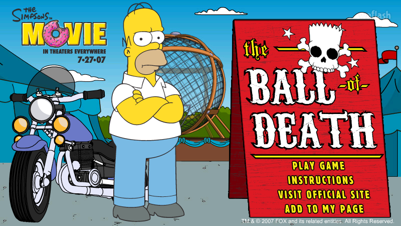 심슨 게임 더 볼 오브 데스 (The Simpsons: The Ball of Death) 게임 화면 1