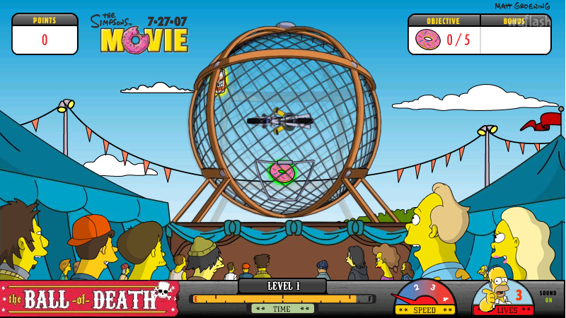 심슨 게임 더 볼 오브 데스 (The Simpsons: The Ball of Death) 게임 화면 2