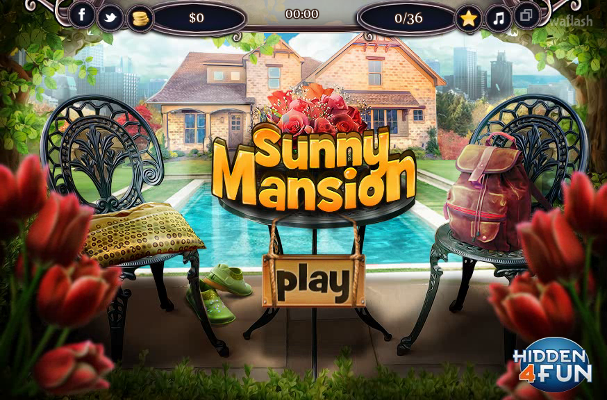 Hidden4fun 숨은그림찾기 - Sunny Mansion 게임 화면 1