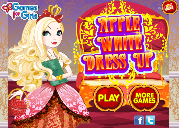 애플 화이트 드레스업 (Apple White Dress Up) 게임 화면 1