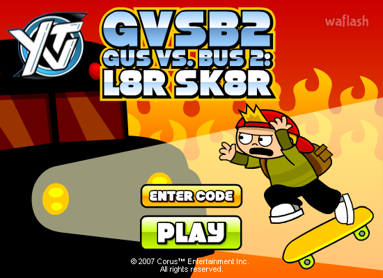 Gus vs. Bus 2: L8R SK8R 게임 화면 1