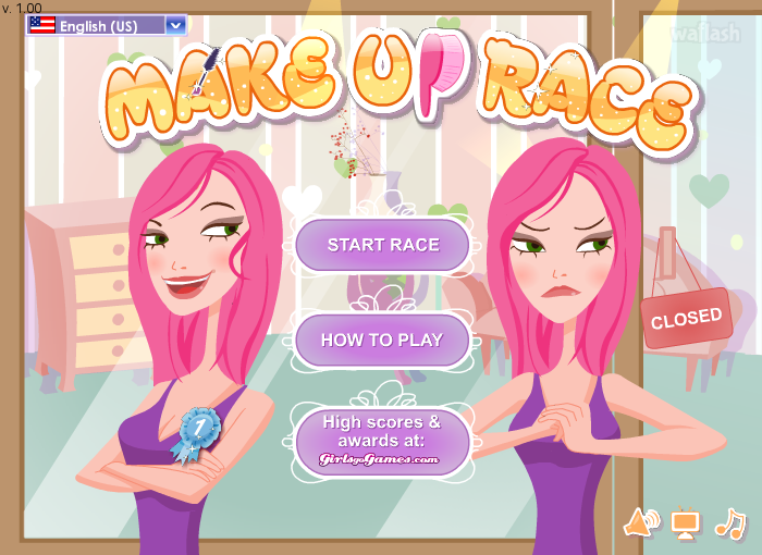 메이크 업 레이스 (Make Up Race) 게임 화면 1
