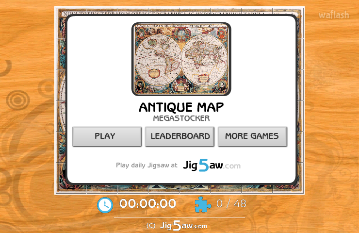 직소퍼즐 - Antique Map 게임 화면 1