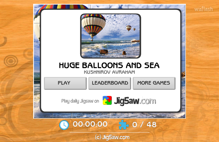 직소퍼즐 - Huge Balloons And Sea 게임 화면 1