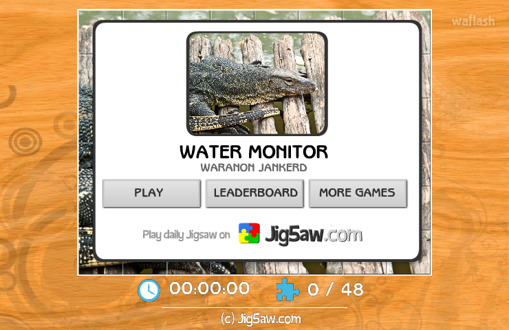 직소퍼즐 - Water Monitor 게임 화면 1