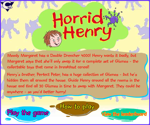 호리드 헨리 (Horrid Henry) 게임 화면 1