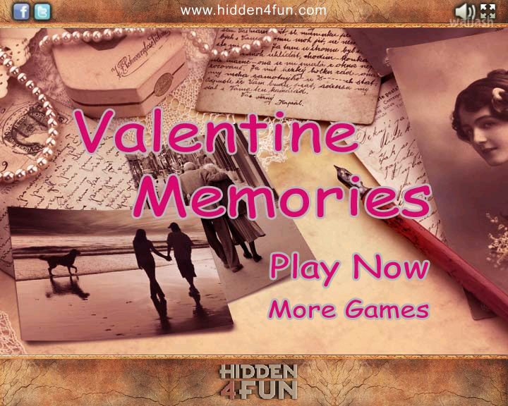 Hidden4fun 숨은그림찾기 - Valentine Memories 게임 화면 1