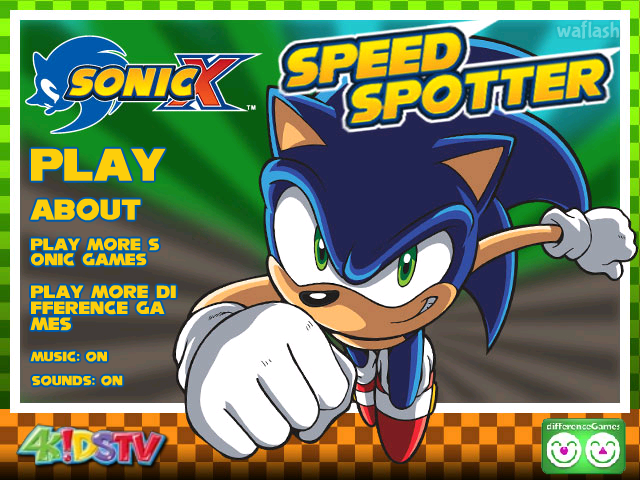 틀린그림찾기 Sonic X Speed Spotter 게임 화면 1
