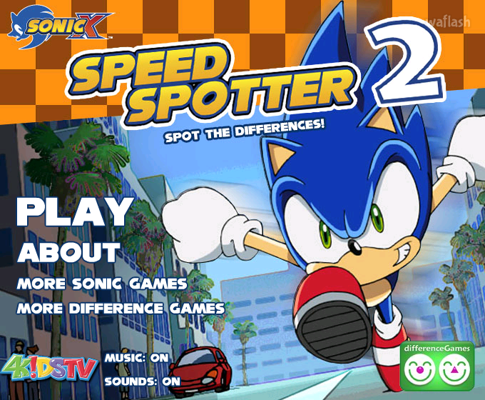 틀린그림찾기 Sonic X Speed Spotter 2 게임 화면 1
