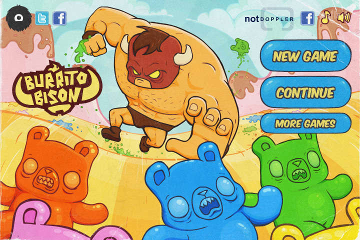 황소날리기 Burrito Bison 게임 화면 1