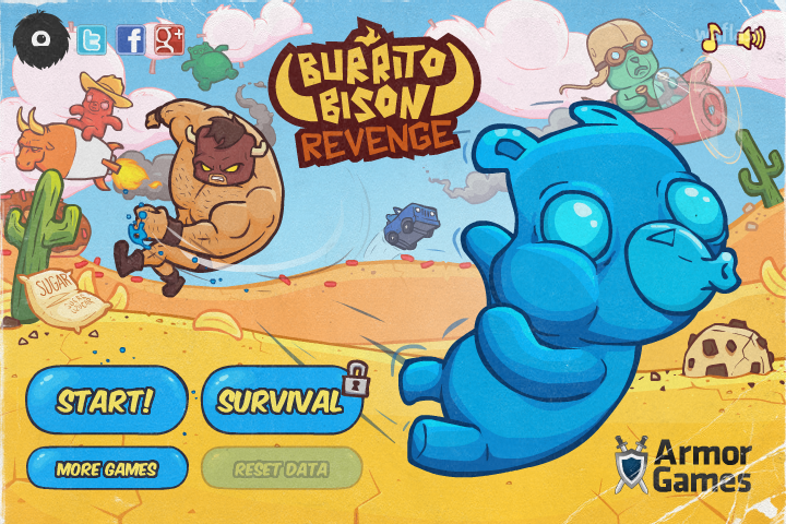 황소날리기2 (Burrito Bison: Revenge) 게임 화면 1