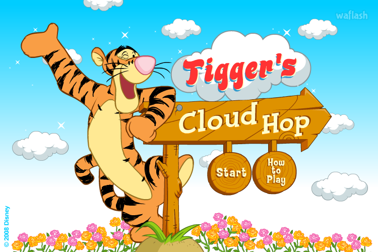 날으는 티거 (Tigger's Cloud Hop) 게임 화면 1