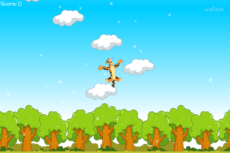 날으는 티거 (Tigger's Cloud Hop) 게임 화면 2