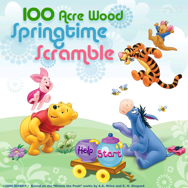 봄날의 스크램블 (100 Acre Wood Springtime Scramble) 게임 화면 1