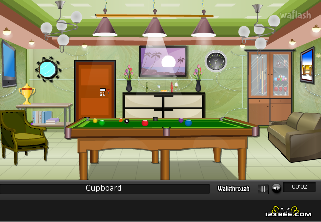 123bee Billiard Room Escape 게임 화면 2