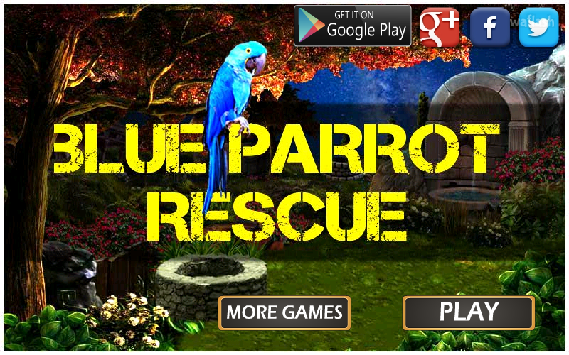 MIRCHI 파란 앵무새 구출 (Blue Parrot Rescue) 게임 화면 1