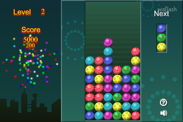 파이어워크 컬럼스 (Firework Columns) 게임 화면 2