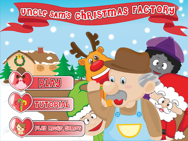 엉클 샘 크리스마스 팩토리 (Uncle Sam's Christmas Factory) 게임 화면 1