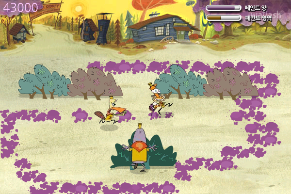 페인트통 놀이 (Camp Lazlo: Paintcan Panic) 게임 화면 2