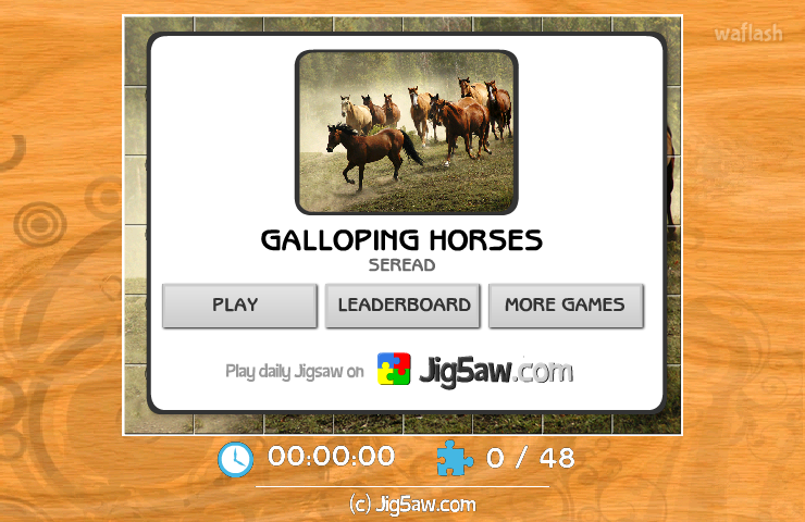 직소퍼즐 Galloping Horses 게임 화면 1
