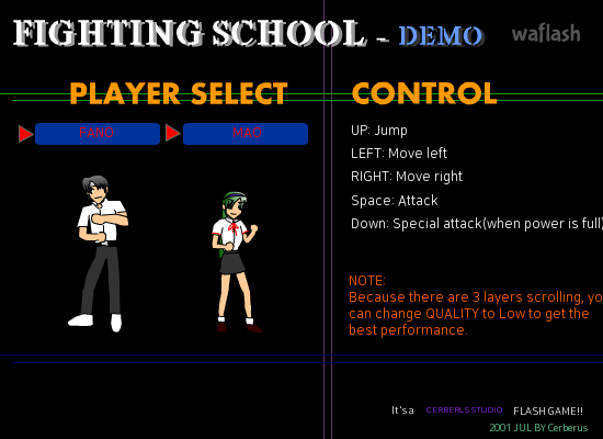 스쿨파이터 (Fighting School) 게임 화면 1