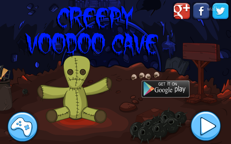 MIRCHI 소름끼치는 부두 동굴 탈출 (Creepy Voodoo Cave) 게임 화면 1