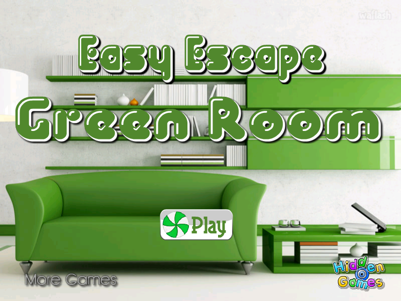 이지 이스케이프 그린 룸 탈출 (HiddenOGames Easy Escape Green Room) 게임 화면 1