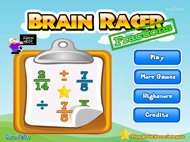 브레인 레이서 프랙션즈 (Brain Racer Fractions) 게임 화면 1
