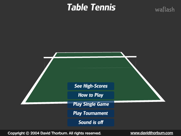 테이블 테니스 (Table Tennis) 게임 화면 1