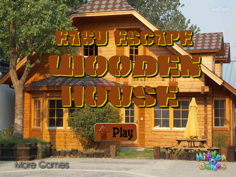 이지 이스케이프 우든 하우스 (HiddenOGames Easy Escape Wooden House) 게임 화면 1