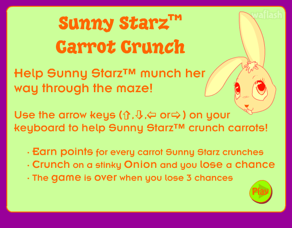 써니 스타즈: 캐럿 크런치 (Sunny Starz: Carrot Crunch) 게임 화면 1