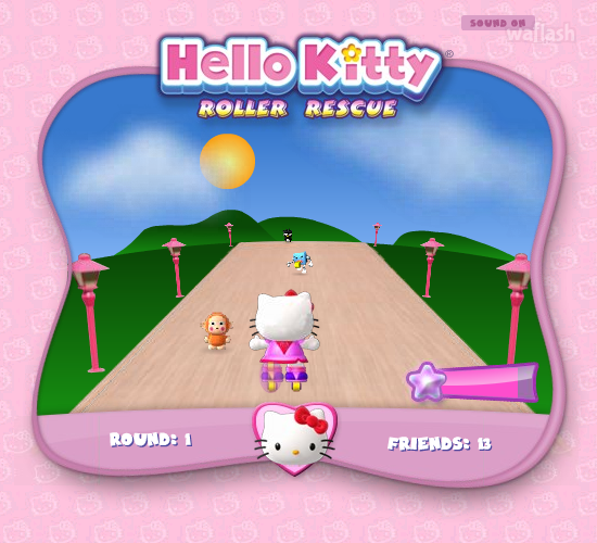 헬로 키티 롤러 레스큐 (Hello Kitty Roller Rescue) 게임 화면 2