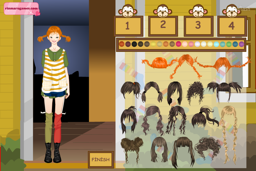 롱 스타킹 걸 드레스업 (Long Stocking Girl Dress Up) 게임 화면 1
