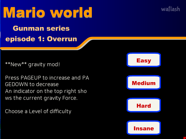 Mario World Gunman Series Episode 1: Overrun 게임 화면 1
