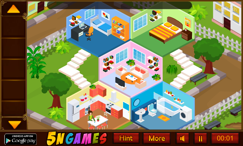 5nGames Escape Game The Doll House 게임 화면 1